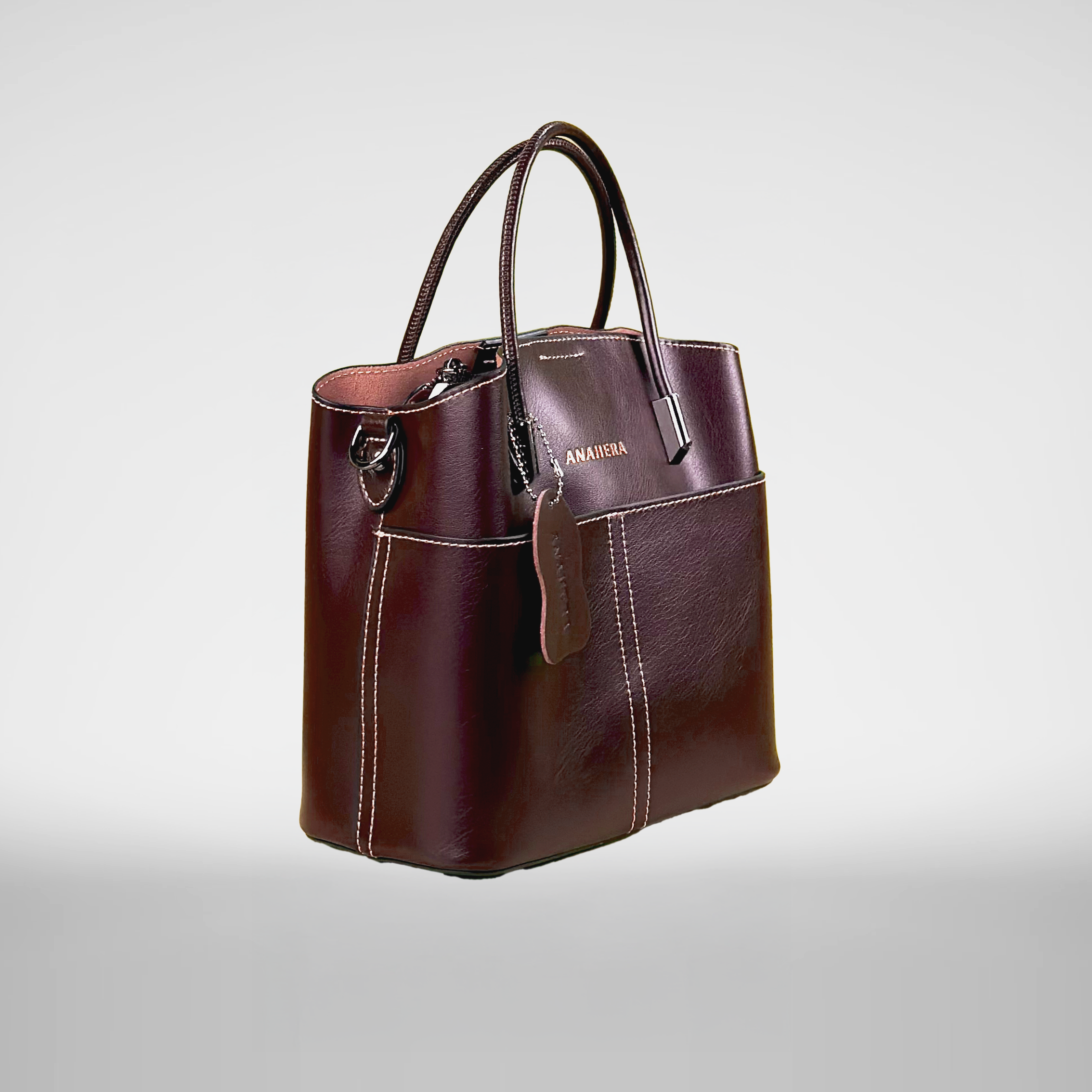 Structured luxury handbag in elegant silhouette