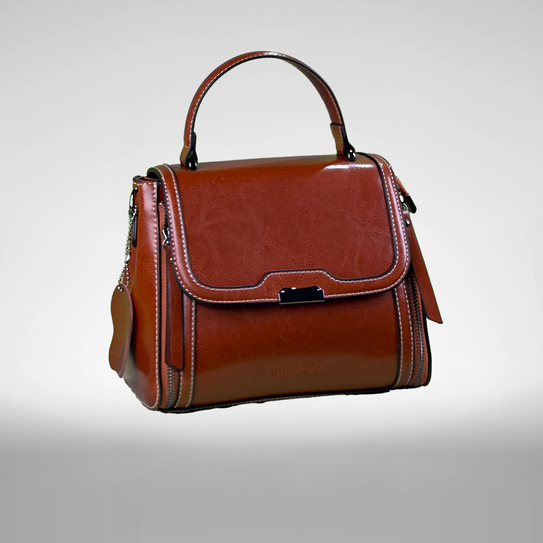 Structured luxury handbag in elegant silhouette