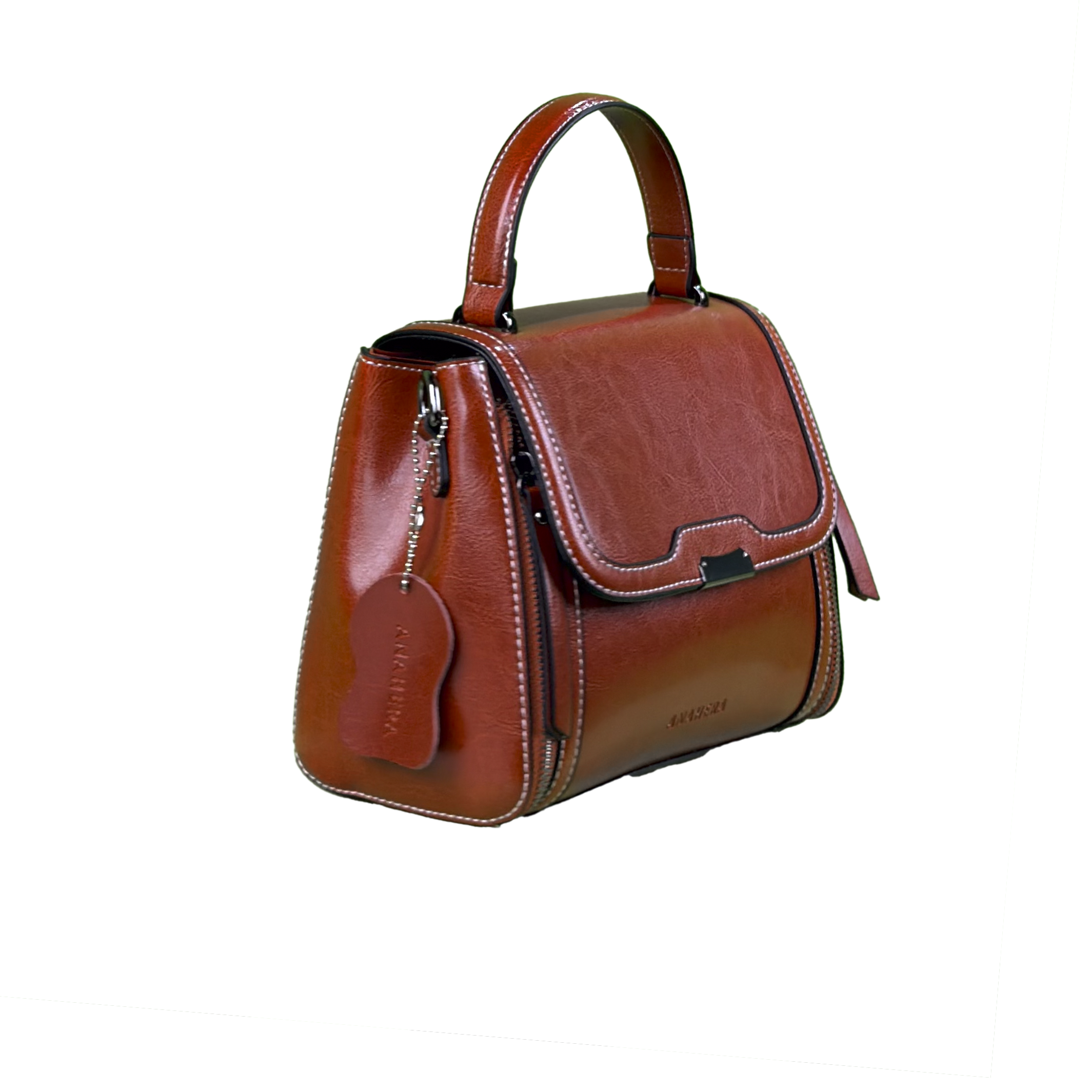 Structured luxury handbag in elegant silhouette